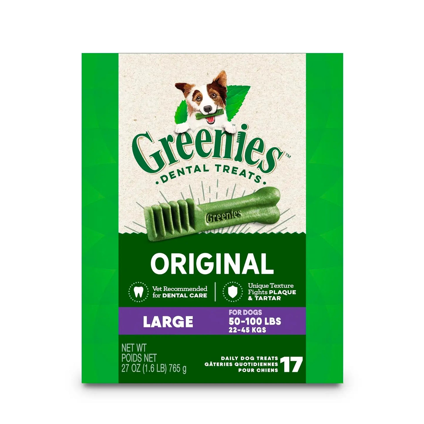 GREENIES - CANINE DENTAL TREATS 潔齒骨 (的骰犬 / 迷你犬 / 標準犬 / 大型犬)27OZ