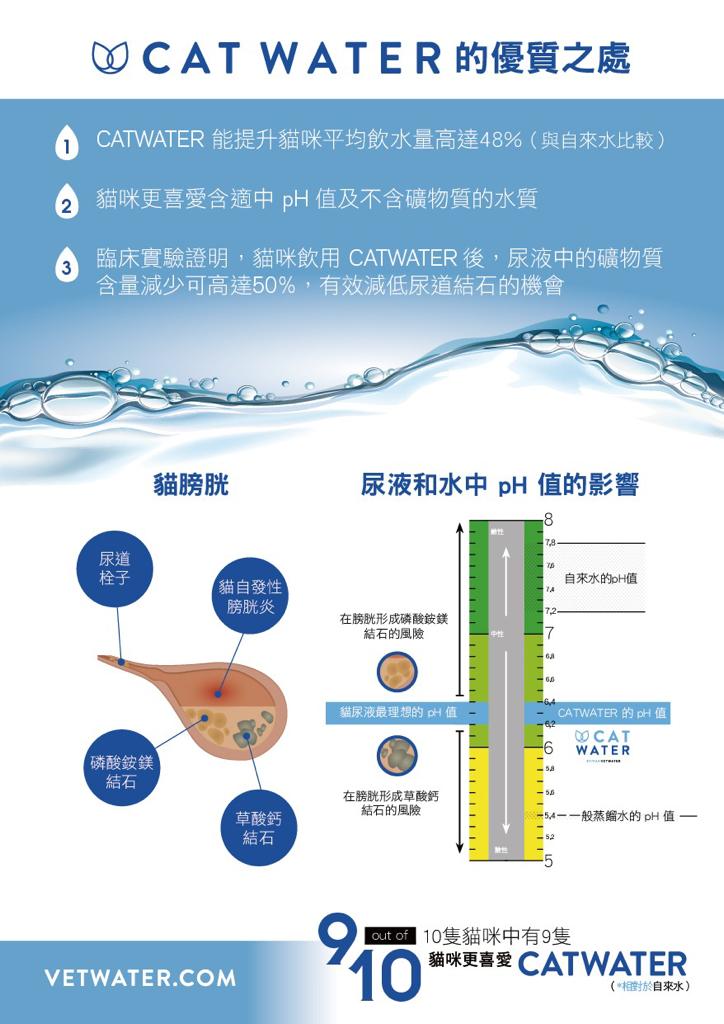 Vet Water - Cat Water 貓貓專用飲用水(天然防尿石強效守護配方) 500ml (006924)