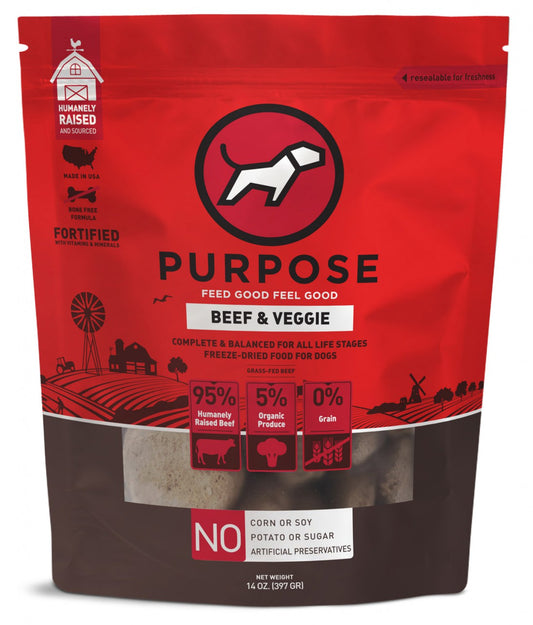 Purpose普斯凍乾狗糧-牛肉14oz (005927)