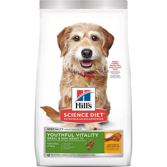 Hill's Youthful Vitality Adult 7+ Chicken & Rice Recipe Dog Food(Small and Mini / 希爾思高齡犬7+年輕活力雞肉+米配方(小型犬) 12.5lbs (10771)