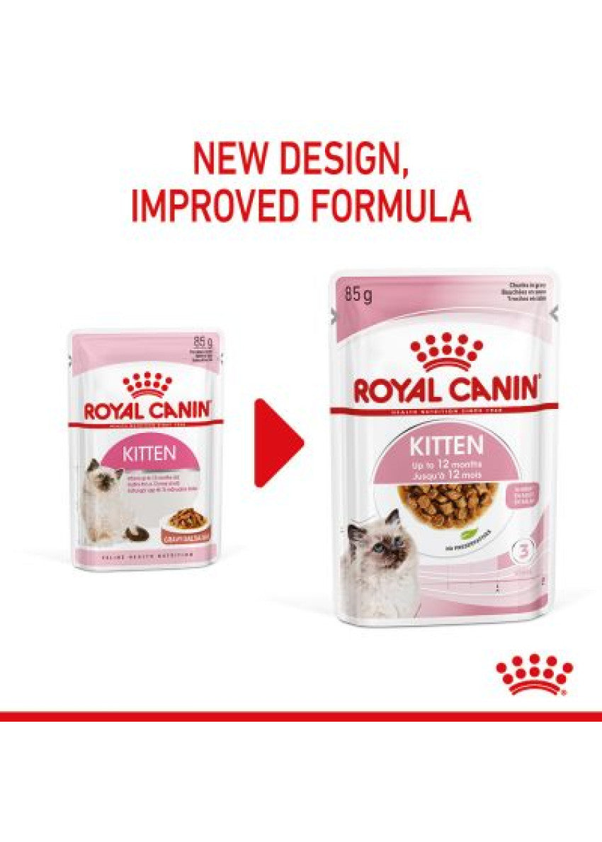 ROYAL CANIN - KITTEN INSTINCTIVE CAT WET FOOD IN (GRAVY) 12個月或以下幼貓肉汁 (每包)85G