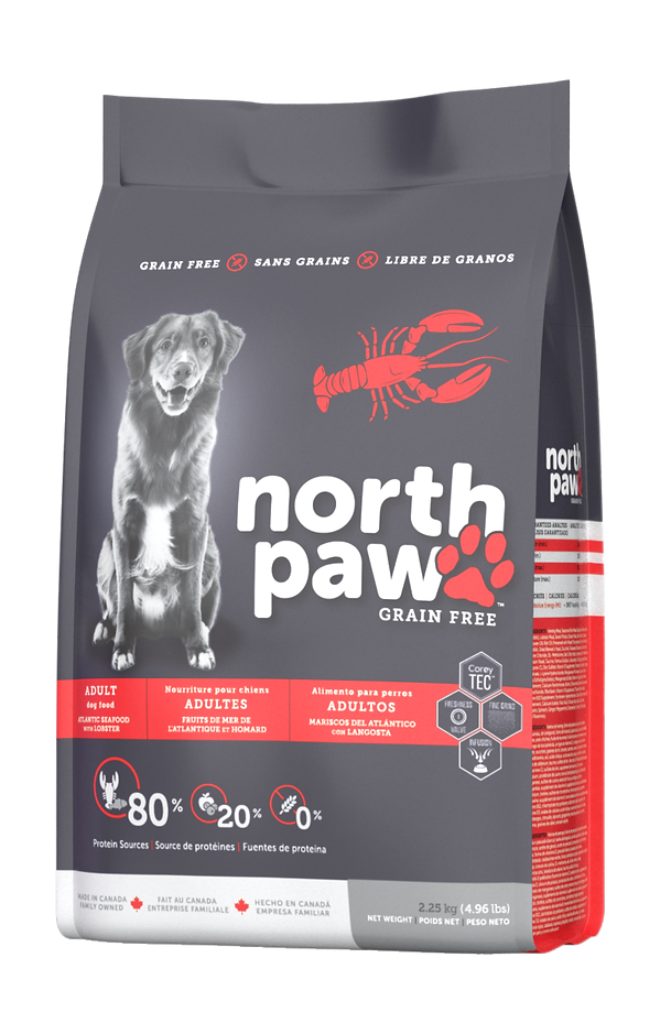 North Paw 無穀物 大西洋海鮮及龍蝦 成犬配方 2.25kg (006616)