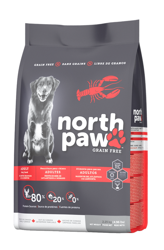 North Paw 無穀物 大西洋海鮮及龍蝦 成犬配方 2.25kg (006616)