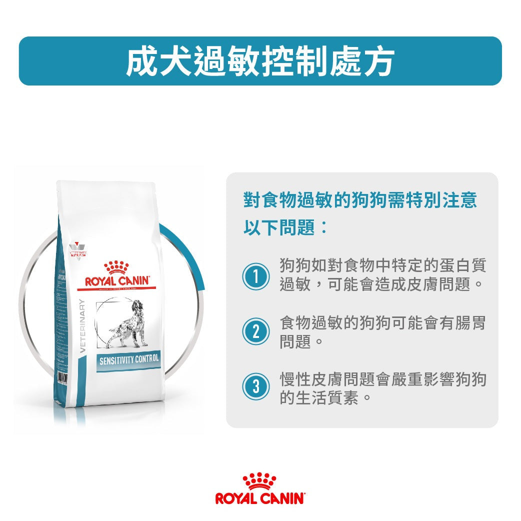 ROYAL CANIN - 成犬低敏感處方糧  - VHN SENSITIVITY CONTROL 1.5KG/7KG