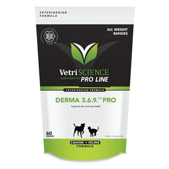 VETRISCIENCE - VETRI DERMA 3,6,9 PRO BITE-SIZED CHEWS (60 CHEWS)