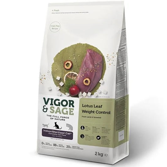 Vigor&Sage 無穀物室內絕育羊肉成貓糧2kg (003929)