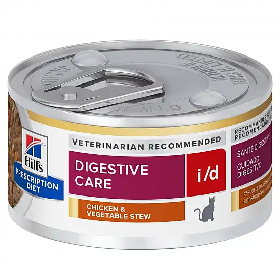 Hill's FELINE I/D DIGESTIVE CARE CHICKEN & VEGETABLE STEW 2.9OZ x 24can － 希爾思貓用ID消化系統護理濕糧（雞肉及蔬菜味）2.9安士  x 24罐 (3392)